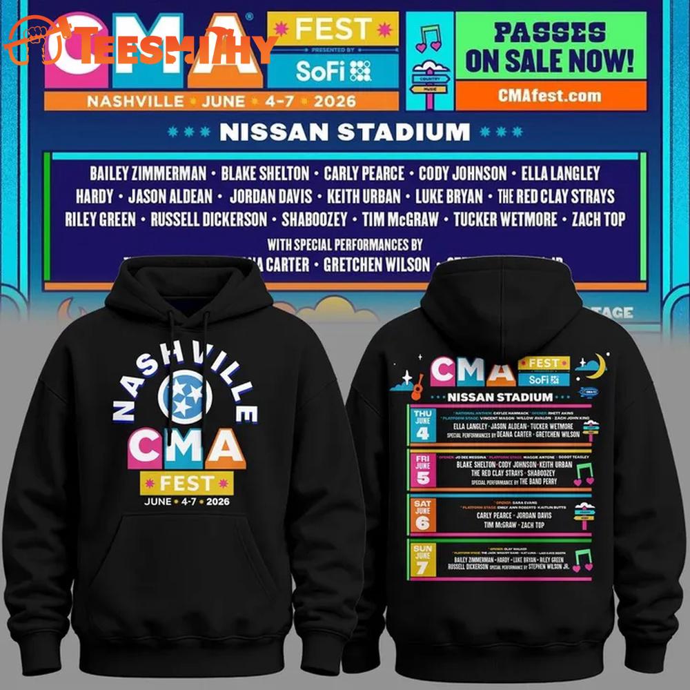 Nashville CMA Country Music Association Festival 2026 Nissan Stadium Hoodie