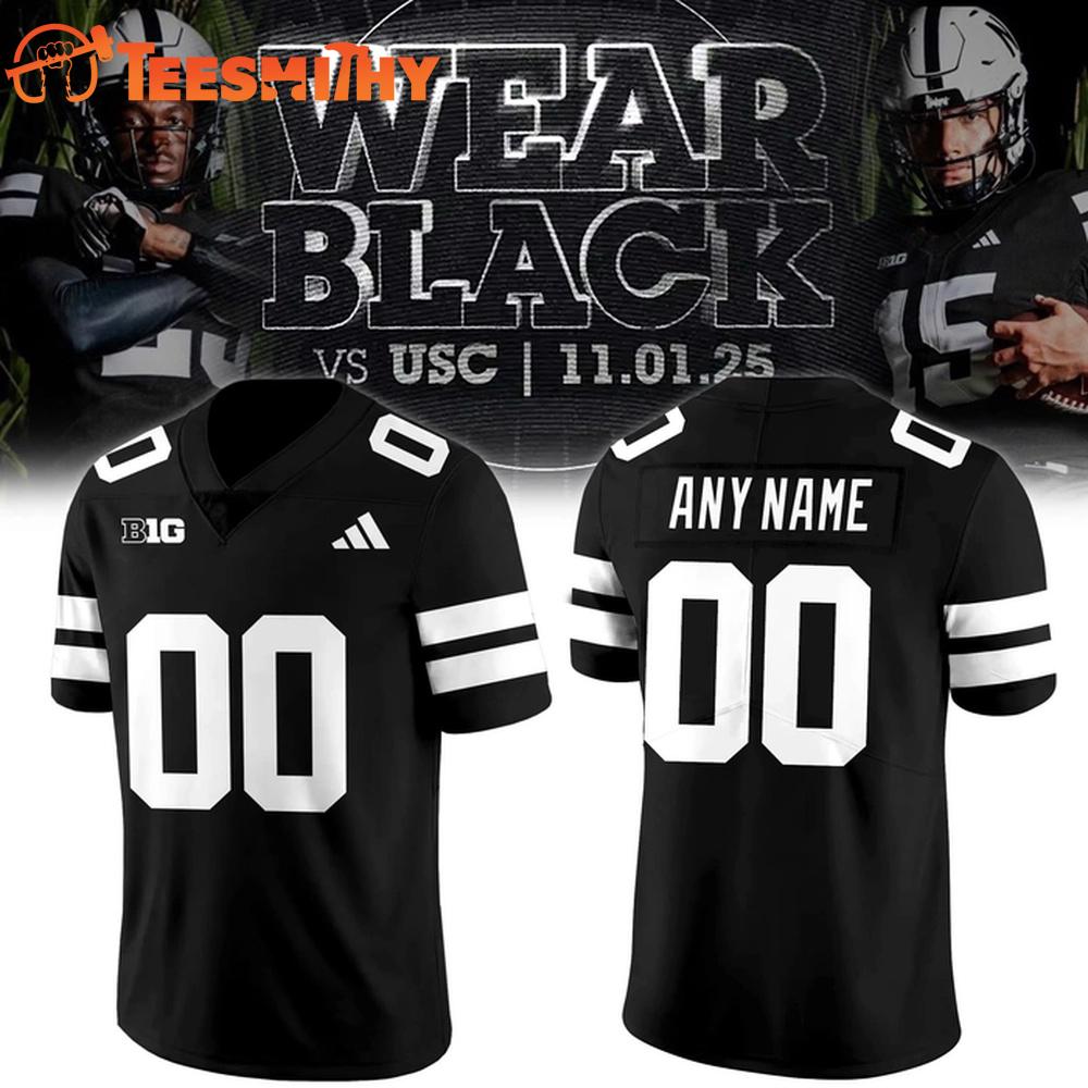 Nebraska Cornhuskers Football 2025 Blackout Football Jersey Nebraska Cornhuskers Football 2025 Blackout Football Jersey