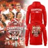 Nebraska Cornhuskers Volleyball Big 2025 Champions Team Graphic Red Hoodie