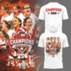 Nebraska Cornhuskers Volleyball Big 2025 Champions Team Graphic White 3D Shirt