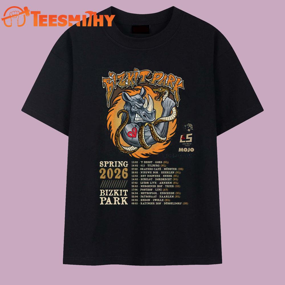 New Bizkit Park 2026 Spring Tour T Shirt New Bizkit Park 2026 Spring Tour T Shirt