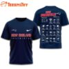 New England Patriots 2025 Football Schedule Unisex 3D Shirt
