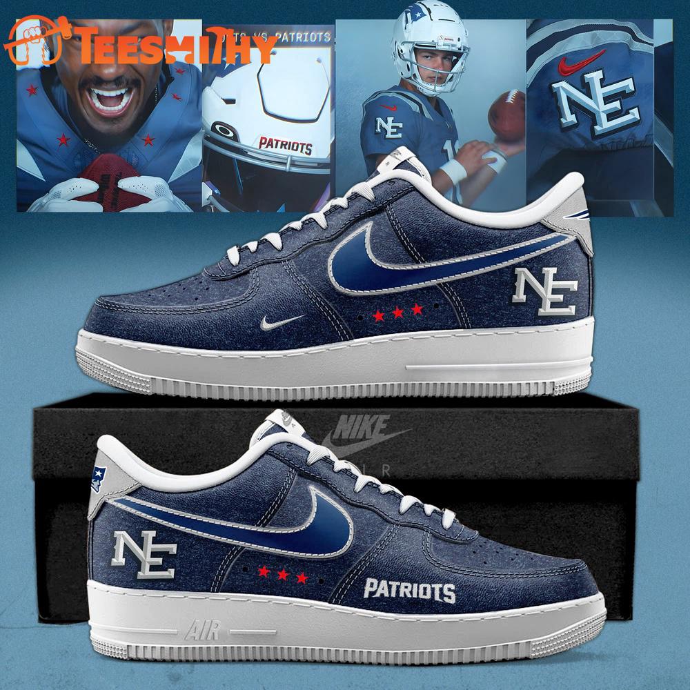 New England Patriots 2025 Rivalries Nor’Easter Storm Air Force 1 Shoes Sneaker
