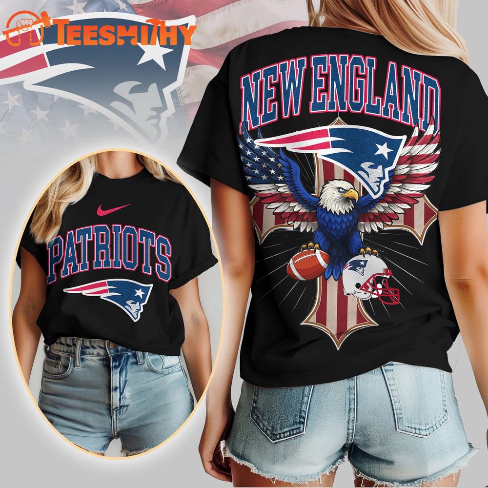 New England Patriots 2026 NFL Freedom Eagle All Over Print Shirt