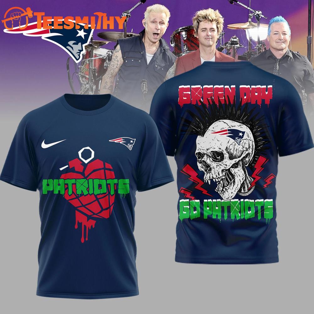 New England Patriots 2026 NFL Green Day Football Unisex 3D Shirt