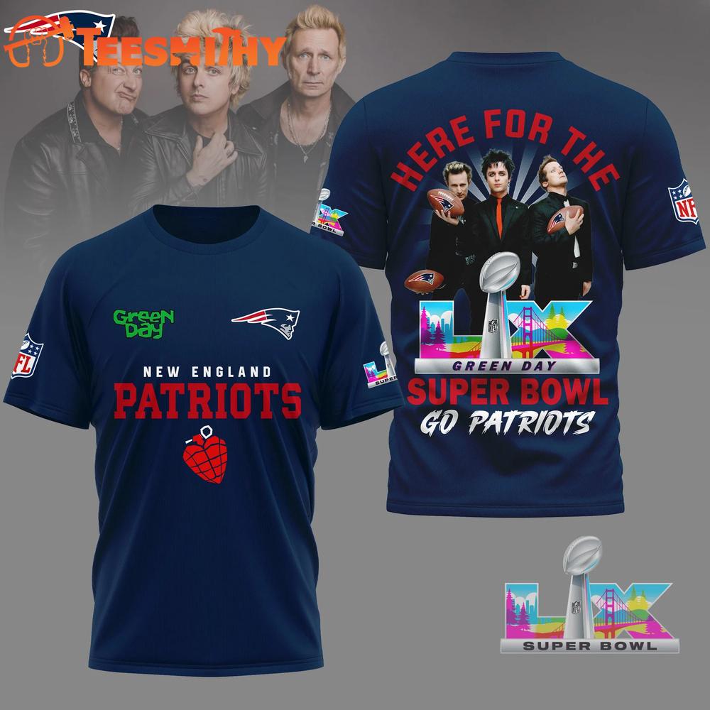 New England Patriots 2026 NFL Green Day Super Bowl Limited Edition T Shirt