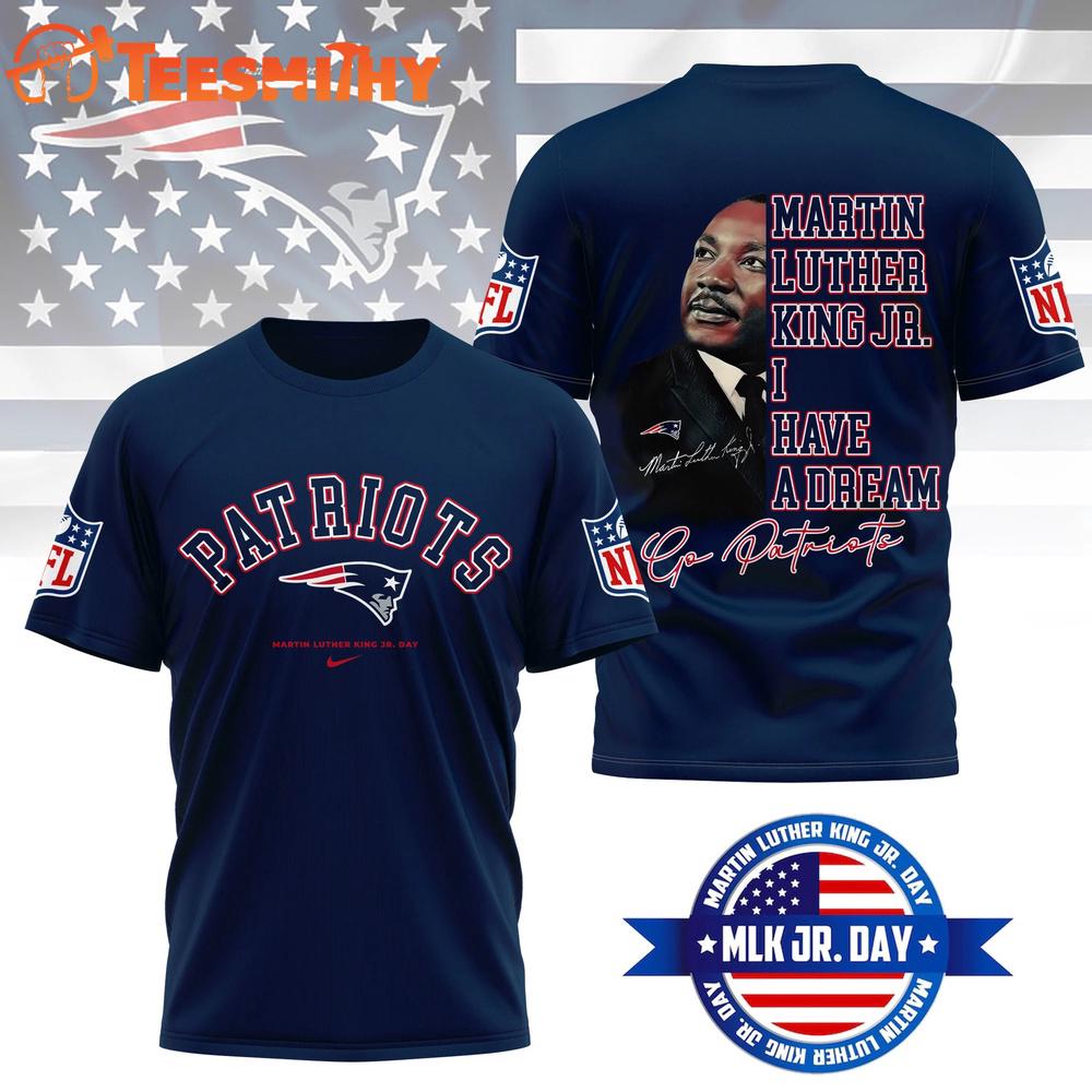 New England Patriots 2026 NFL Martin Luther King JR. Day 3D Shirt