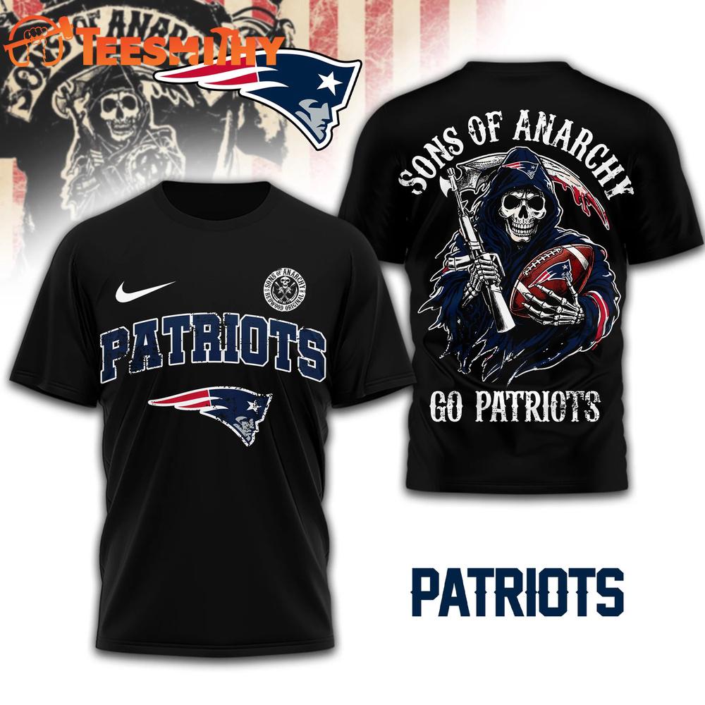 New England Patriots 2026 NFL Sons of Anarchy 3D T Shirt