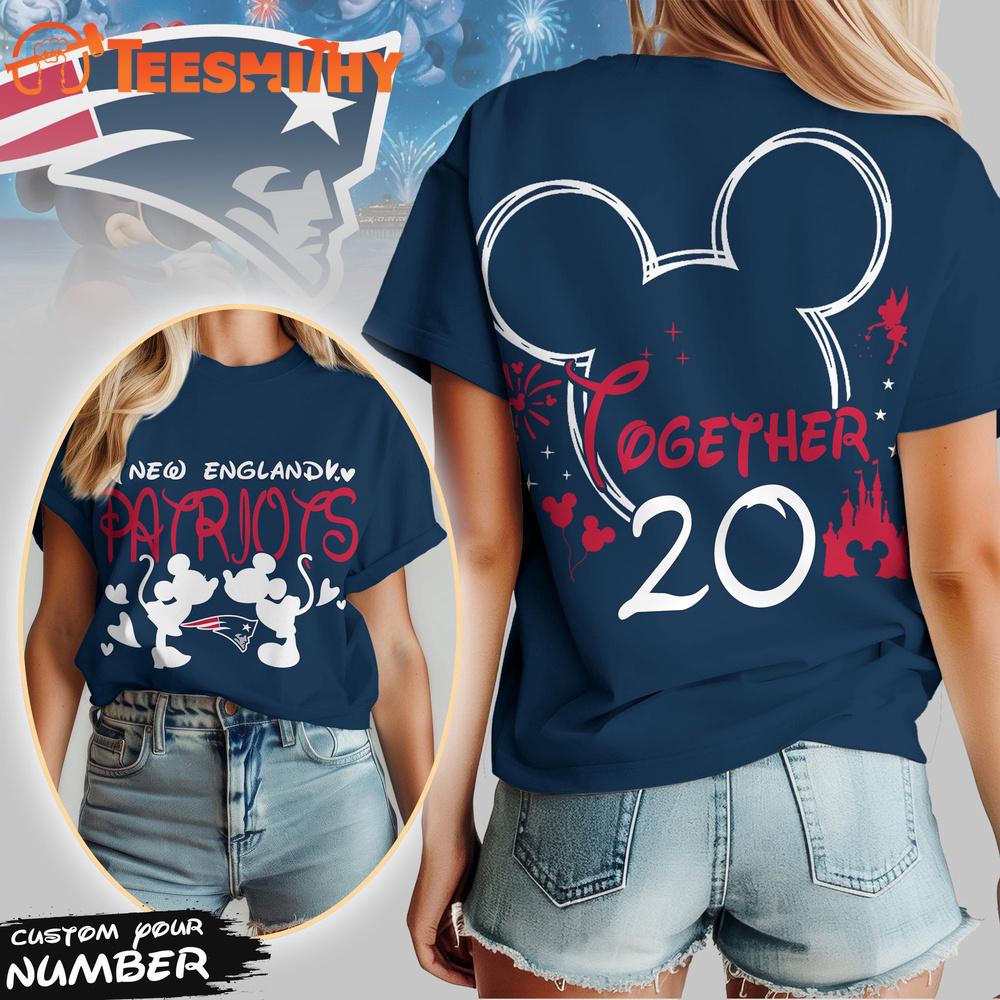 New England Patriots 2026 NFL Valentine Mickey Unisex 3D Shirt