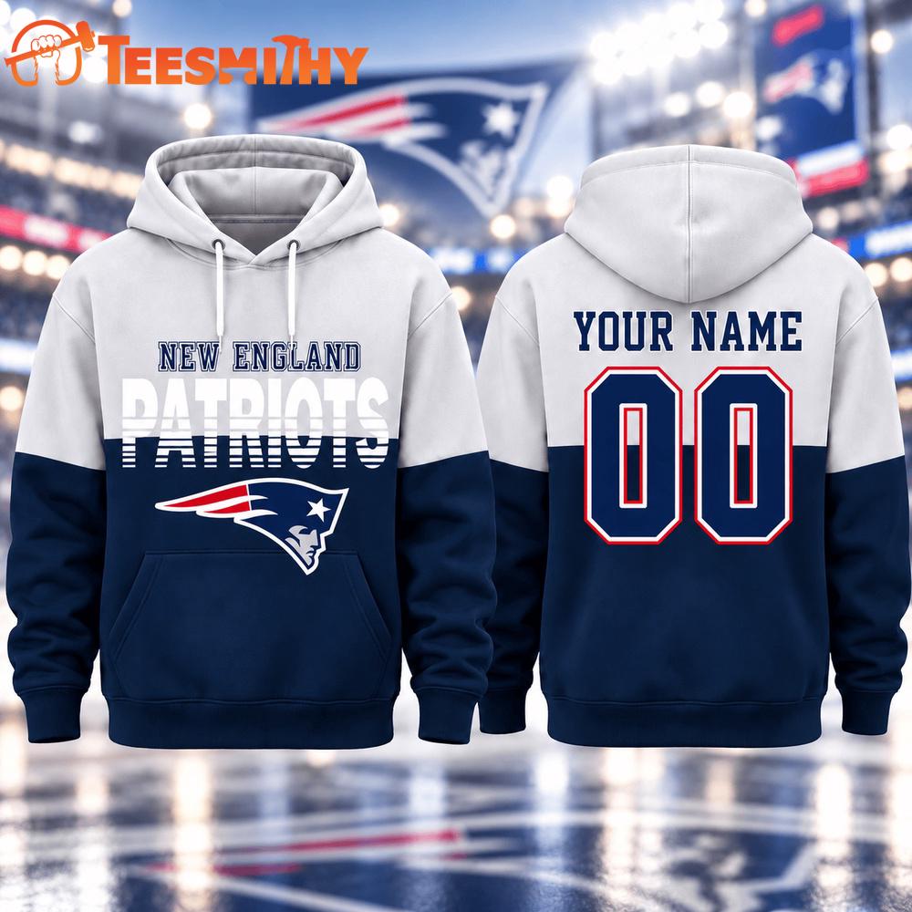 New England Patriots 2026 NFL Varsity Stripe Hoodie