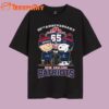 New England Patriots 65th Anniversary 1960-2025 Snoopy Character Christmas T Shirt