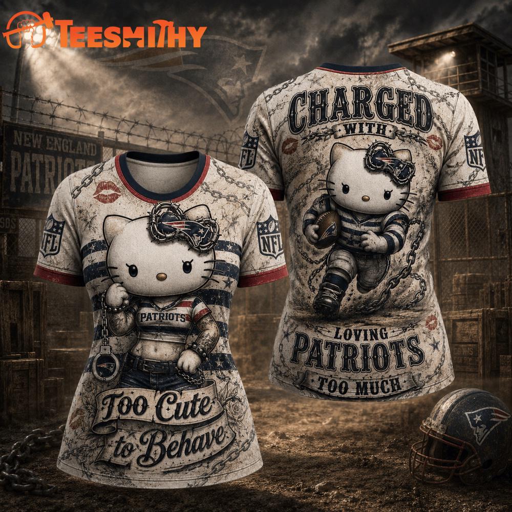 New England Patriots NFL Hello Kitty Rebellion Unisex 3D Shirt