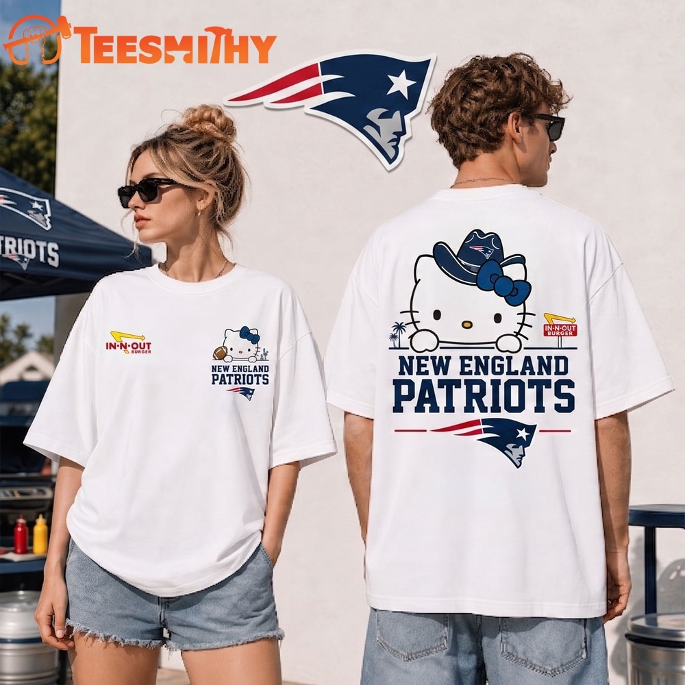 New England Patriots NFL Kitty Burger Game Day Unisex 3D Shirt