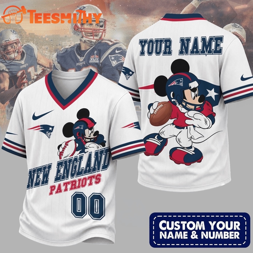 New England Patriots NFL Mickey Quarterback Football Jersey