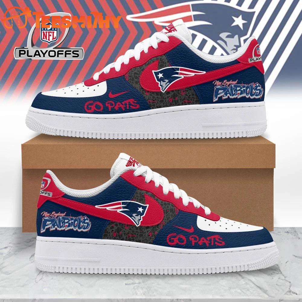 New England Patriots NFL Playoffs 2025-26 Air Force 1 Shoes Sneaker