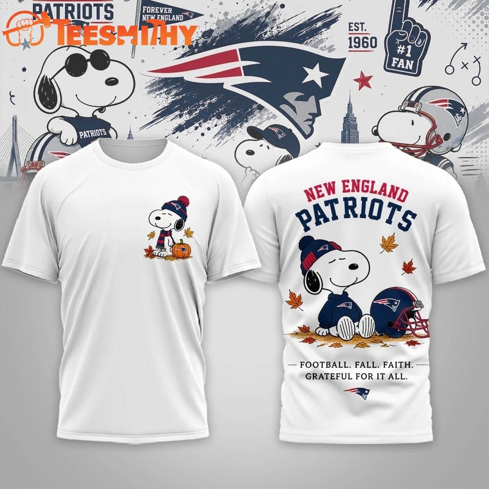 New England Patriots NFL Snoopy Fall Game Day Beagle 3D Shirt
