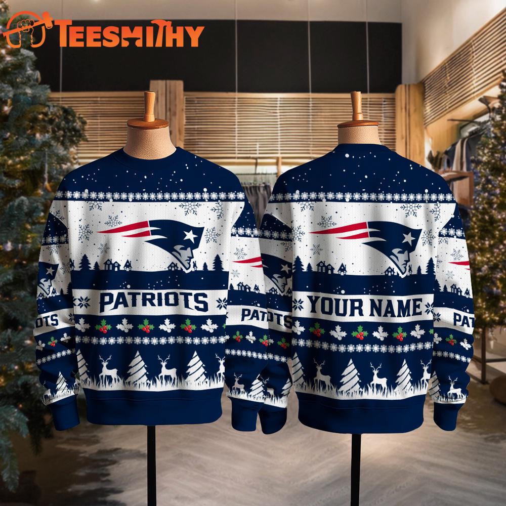 New England Patriots NFL Snow Ugly Christmas Sweater New England Patriots NFL Snow Ugly Christmas Sweater
