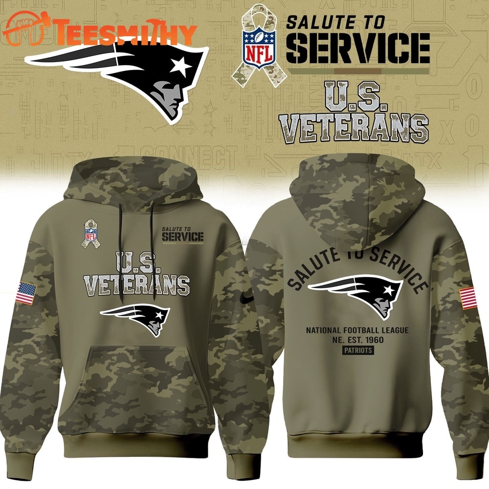 New England Patriots NFL US Veterans Salute To Service 2026 Hoodie Shirt