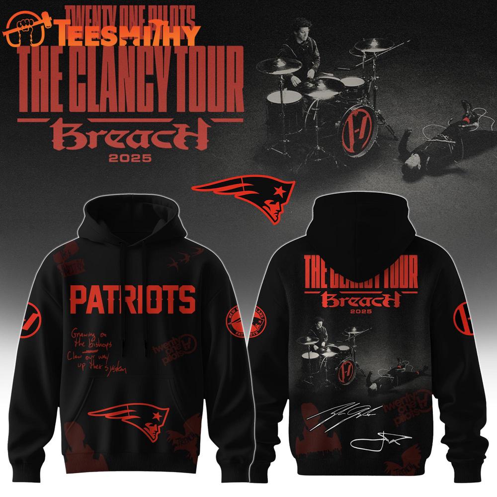 New England Patriots NFL x Twenty One Pilots The Clancy World Tour Hoodie Shirt