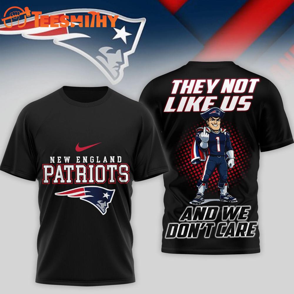 New England Patriots They Not Like US NFL 2026 Super Bowl Black T Shirt