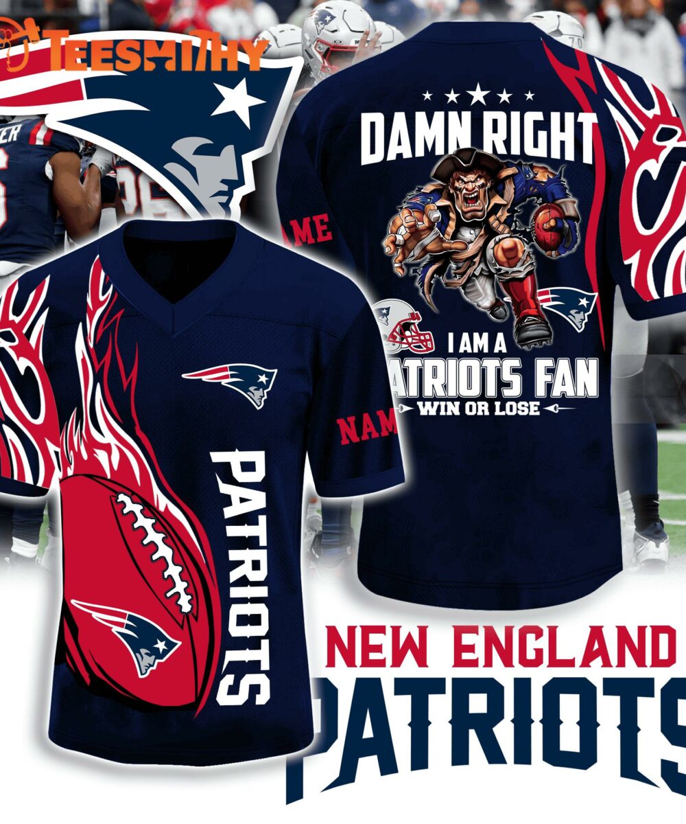 New England Patriots x Damn Right Special Edition Custom Football Jersey
