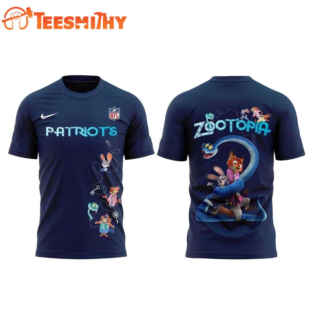 New England Patriots Zootopia 2 Limited Edition 3D Shirt