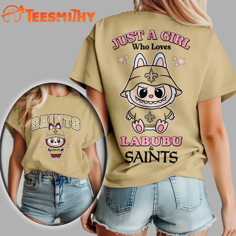 New Orleans Saints 2025 NFL x Labubu Unisex 3D Shirt New Orleans Saints 2025 NFL x Labubu Unisex 3D Shirt