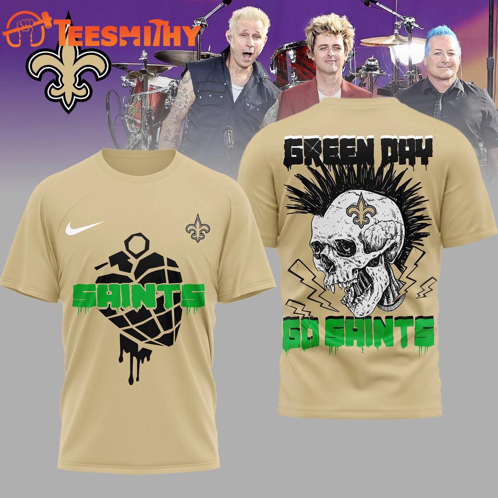 New Orleans Saints 2026 NFL Green Day Football Unisex 3D Shirt