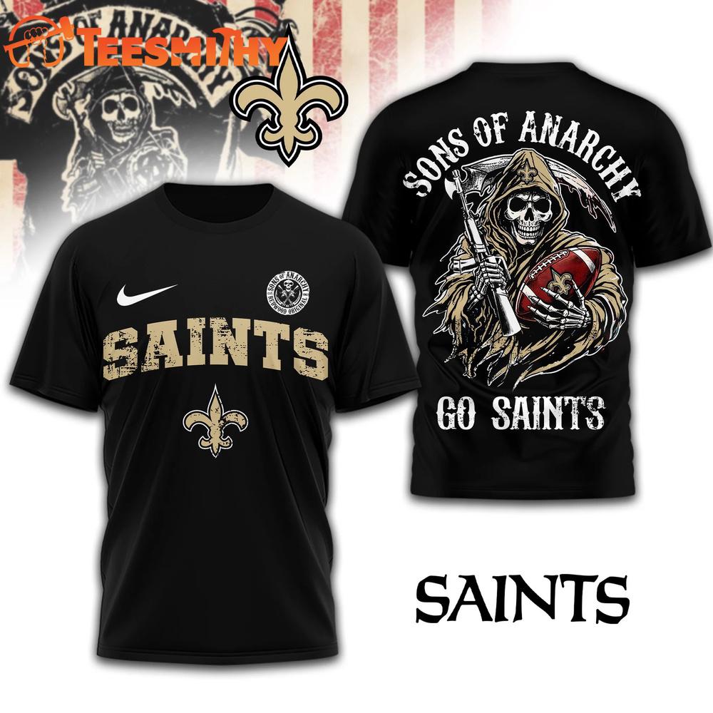 New Orleans Saints 2026 NFL Sons of Anarchy 3D T Shirt