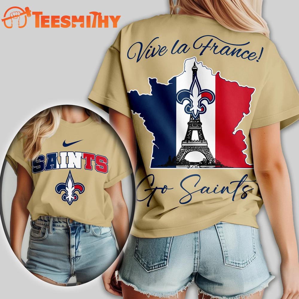 New Orleans Saints NFL France All Over Print T Shirt