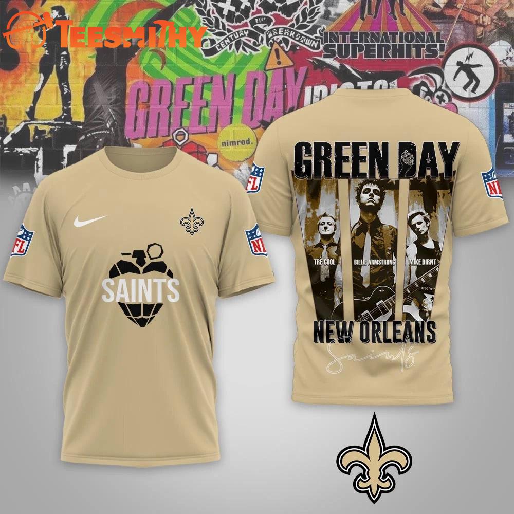 New Orleans Saints NFL Green Day x Super Bowl LX Special Edition 3D Shirt