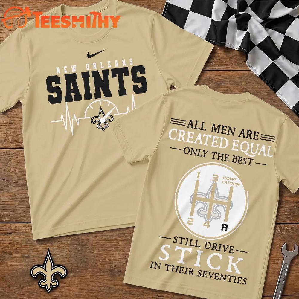 New Orleans Saints NFL Highspeed Heartbeat All Over Printed T Shirt