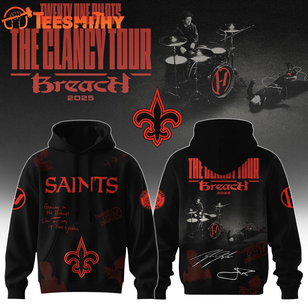 New Orleans Saints NFL x Twenty One Pilots The Clancy World Tour Hoodie Shirt