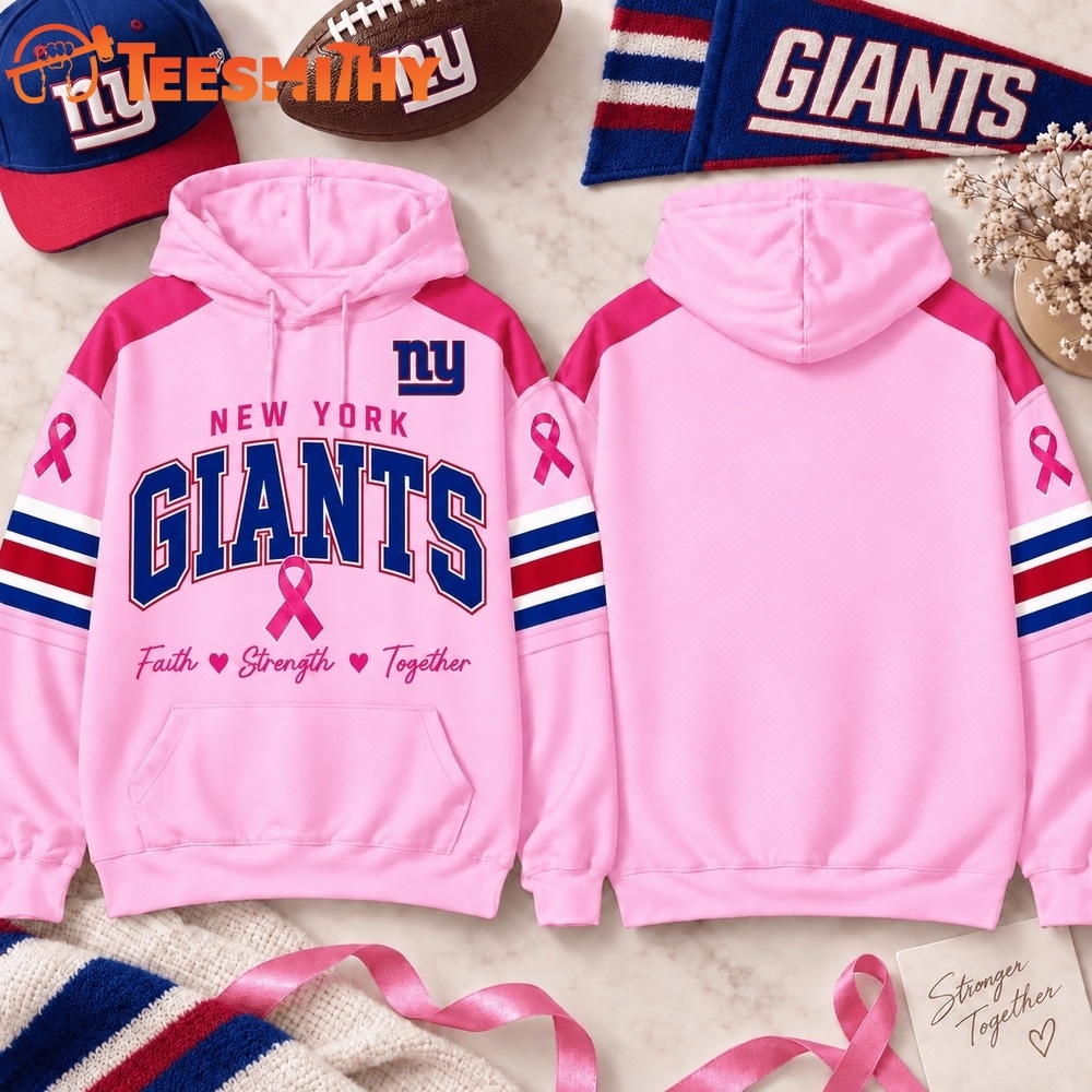 New York Giants 2026 NFL Breast Cancer Awareness Game Day Hoodie Shirt
