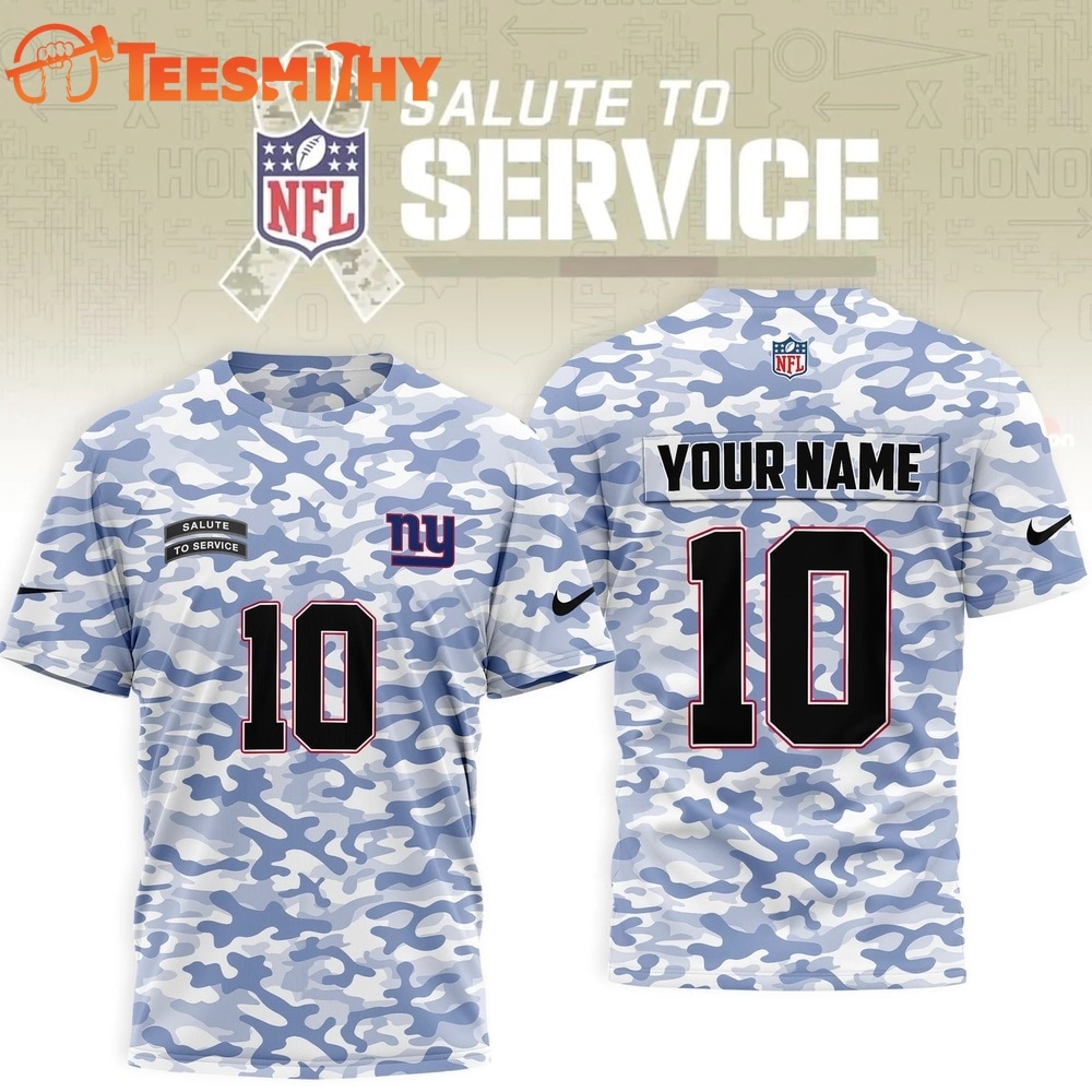 New York Giants 2026 NFL Salute to Service Camo New Design 3D Shirt