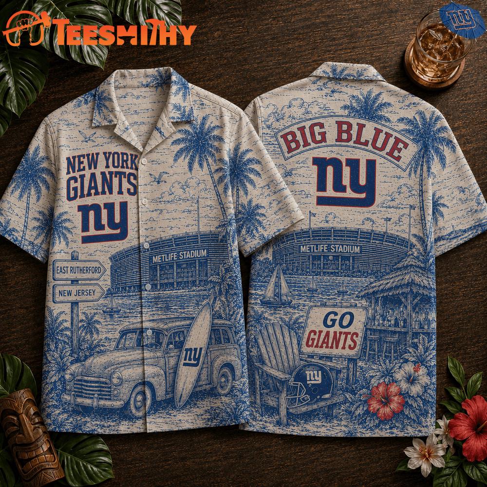 New York Giants 2026 NFL Summer Vintage Hawaiian Shirt