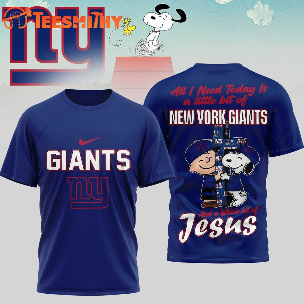 New York Giants NFL Snoopy Peanuts League Blessing 3D Shirt