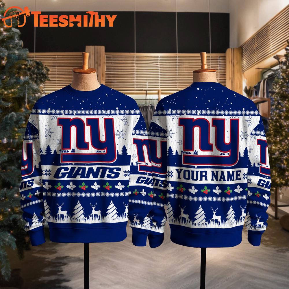 New York Giants NFL Snow Ugly Christmas Sweater New York Giants NFL Snow Ugly Christmas Sweater