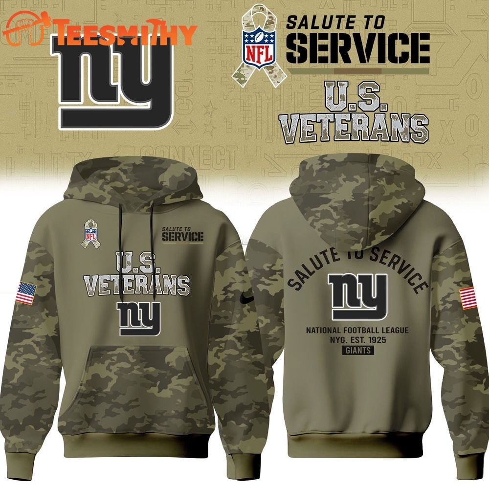 New York Giants NFL US Veterans Salute To Service 2026 Hoodie Shirt
