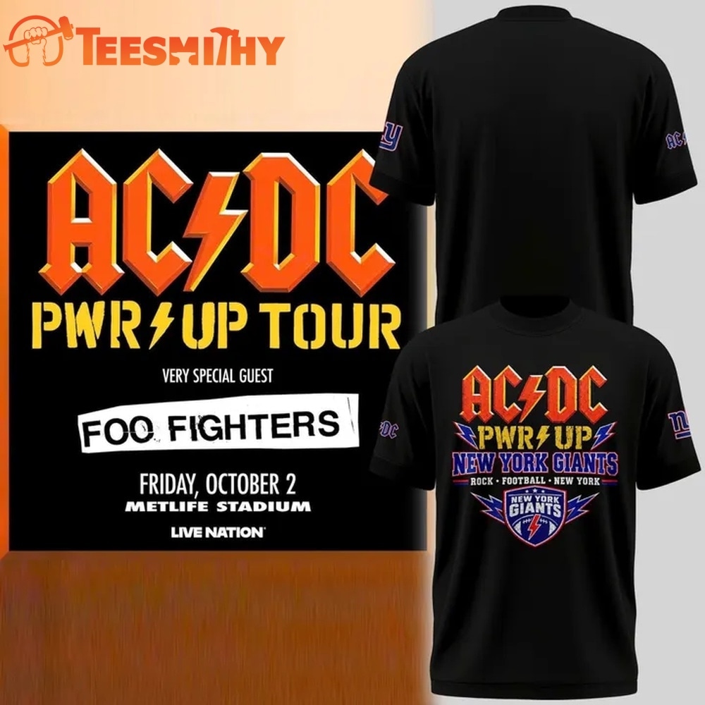 New York Giants x ACDC 2026 T Shirt