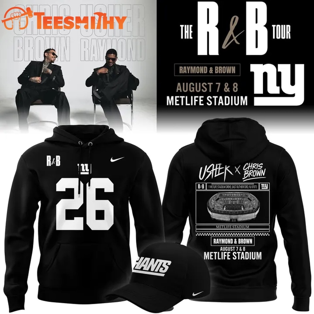 New York Giants x Usher & Chris Brown 2026 Limited Edition Black Hoodie