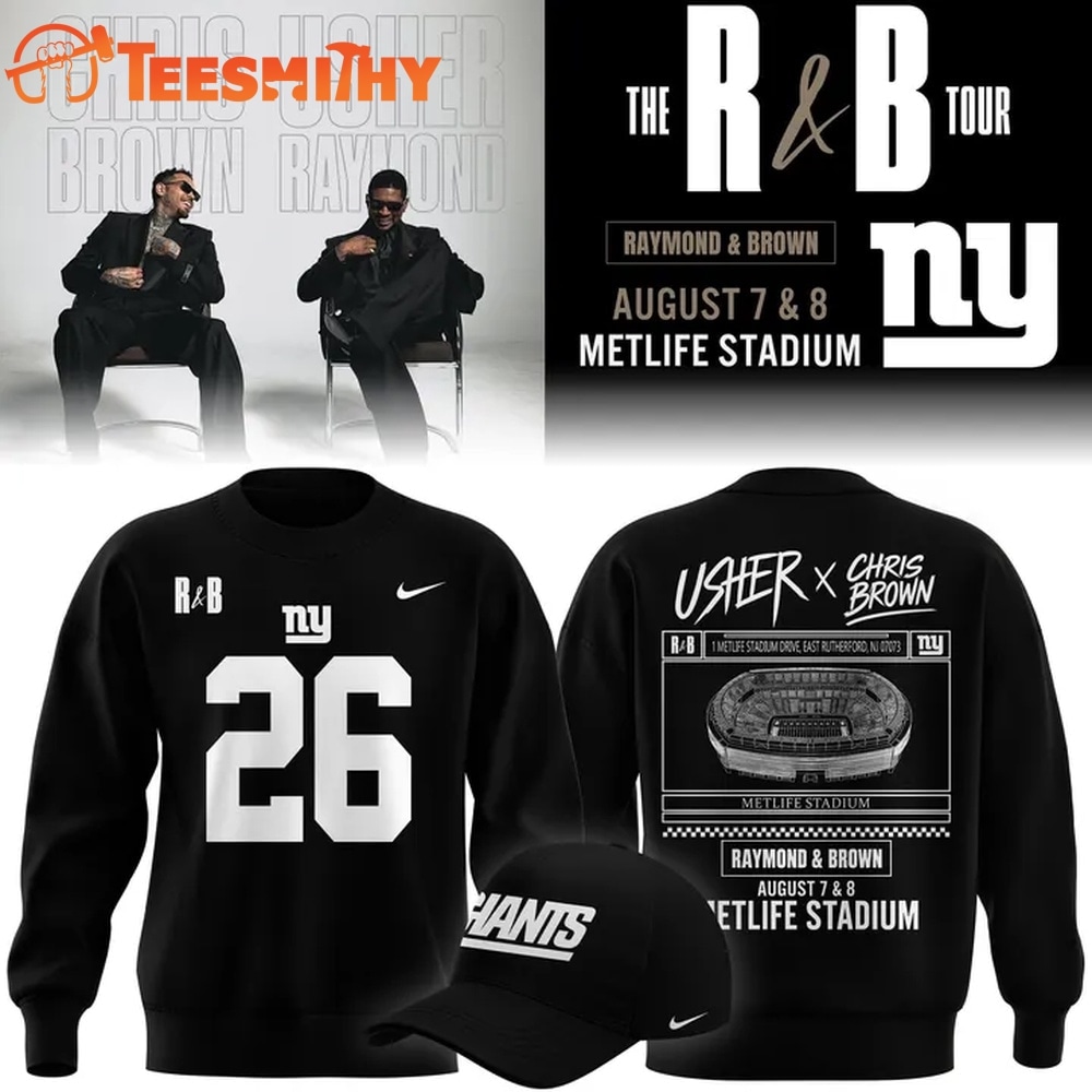New York Giants x Usher & Chris Brown 2026 Limited Edition Black Sweatshirt