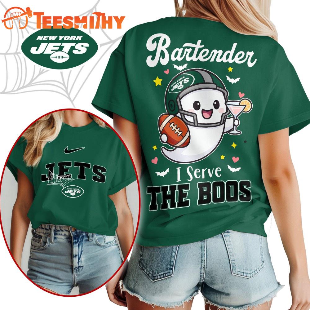 New York Jets 2025 NFL Bartender Halloween Fan All Over Print Shirt New York Jets 2025 NFL Bartender Halloween Fan All Over Print Shirt