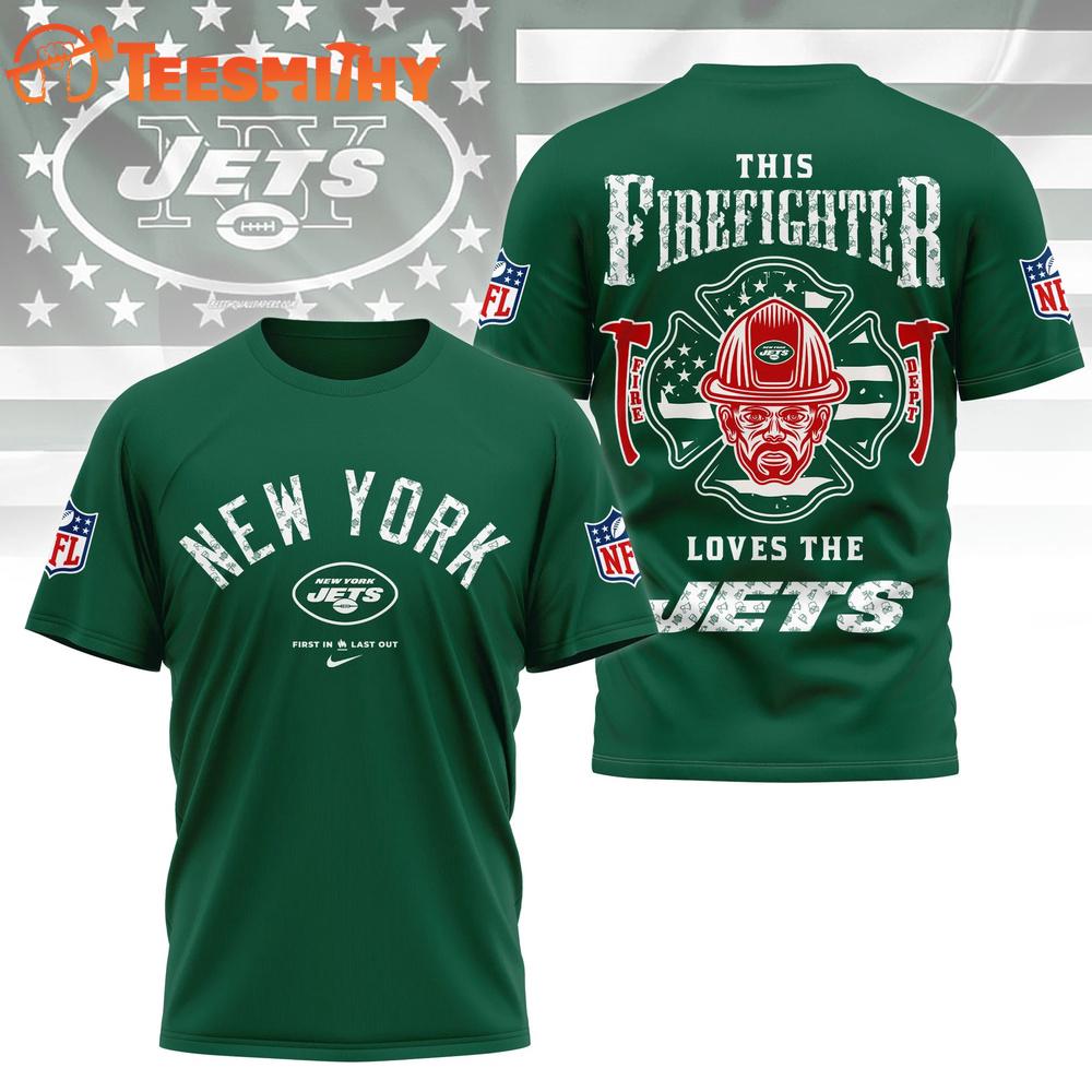 New York Jets 2026 NFL Firefighter Tribute 3D Shirt
