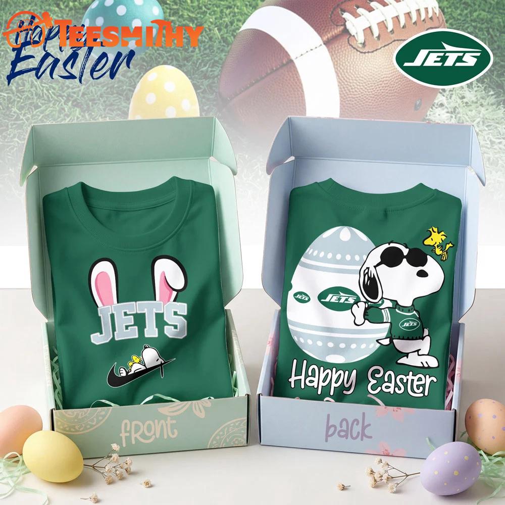 New York Jets 2026 NFL Happy Snoopy Easter All Over Print Shirt