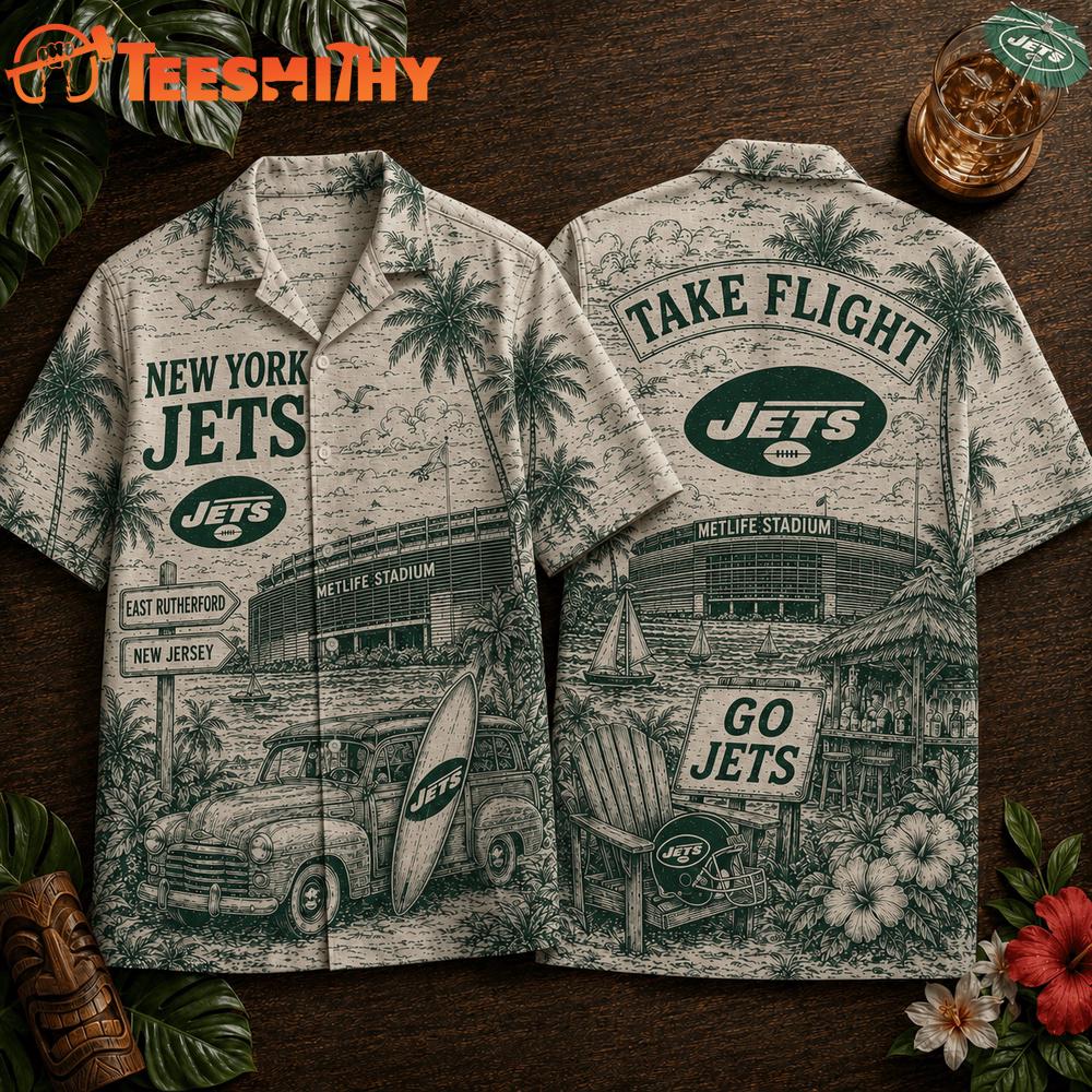 New York Jets 2026 NFL Summer Vintage Hawaiian Shirt