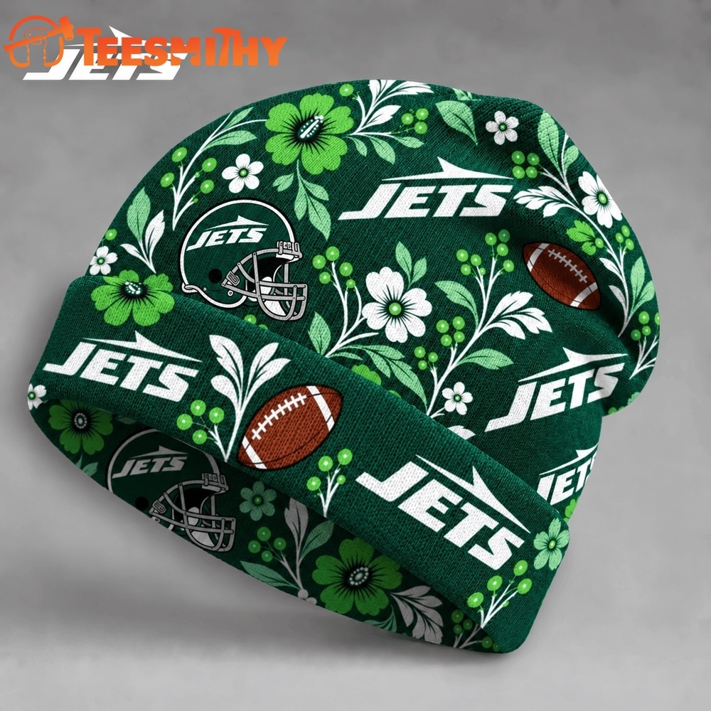 New York Jets NFL Floral Team Pride Christmas Beanie Hats