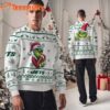 New York Jets NFL Grinch Santa Hats Ugly Christmas Sweater