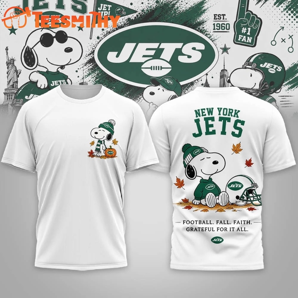 New York Jets NFL Snoopy Fall Game Day Beagle 3D Shirt