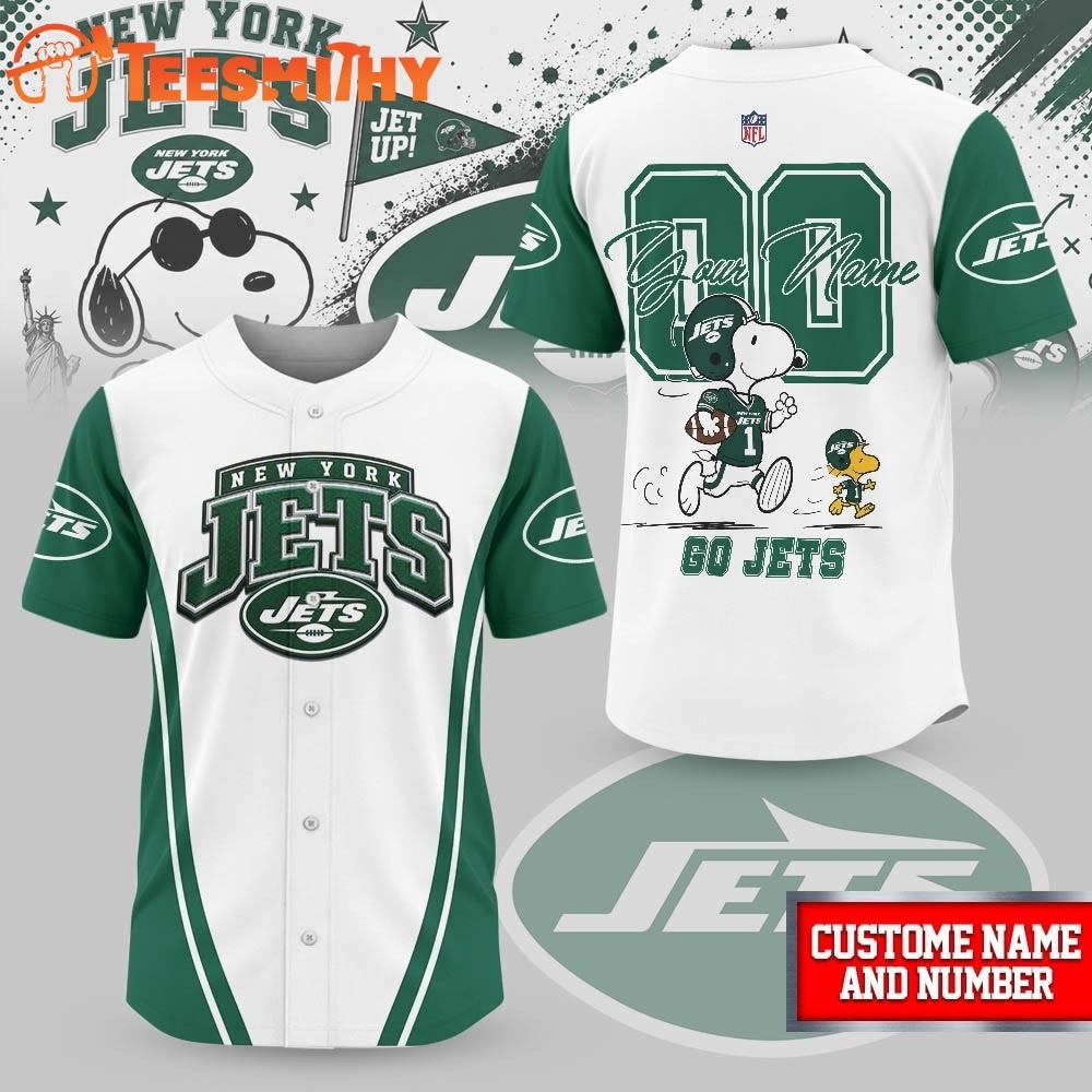 New York Jets NFL Snoopy Ultimate Game Day Personalized Jersey Shirt